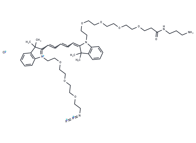 N-(azide-PEG3)-N'-(Amine-C3-Amide-PEG4)-Cy5